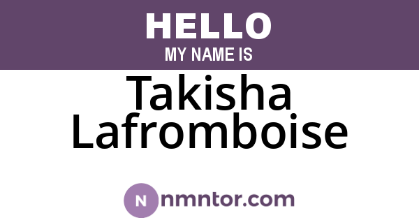 Takisha Lafromboise