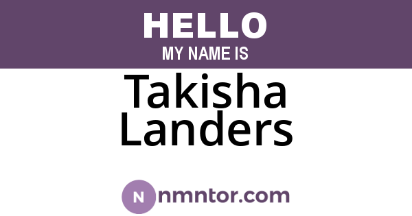 Takisha Landers