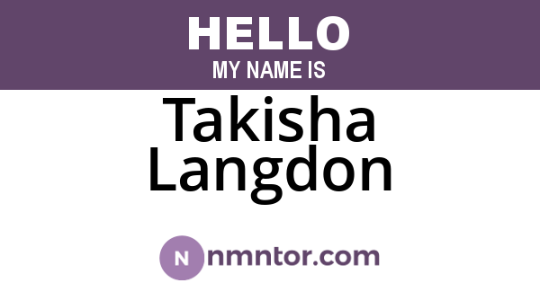 Takisha Langdon