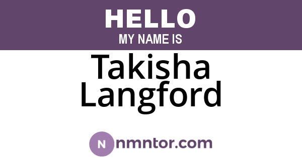 Takisha Langford