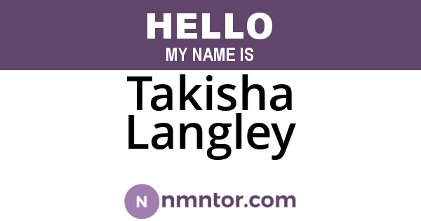 Takisha Langley