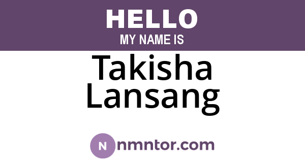 Takisha Lansang