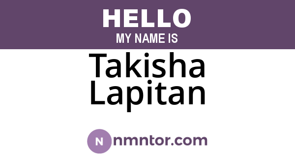Takisha Lapitan