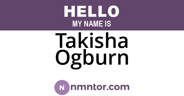 Takisha Ogburn