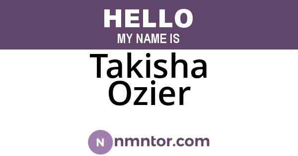 Takisha Ozier