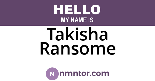 Takisha Ransome
