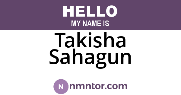 Takisha Sahagun