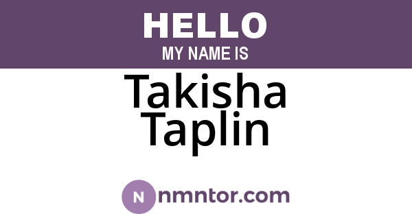 Takisha Taplin