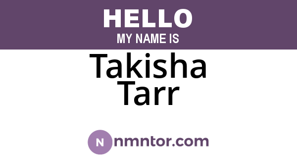 Takisha Tarr