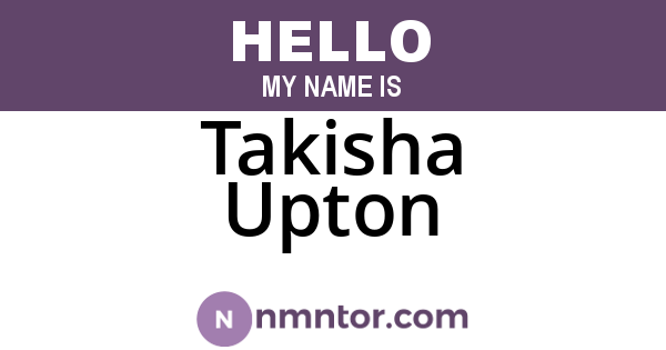 Takisha Upton