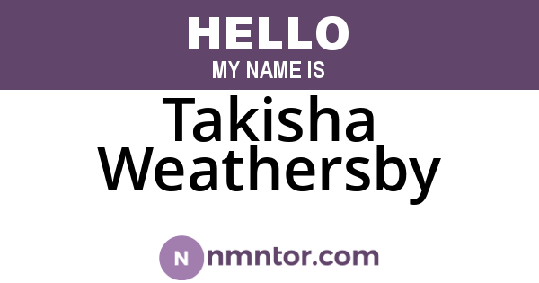 Takisha Weathersby