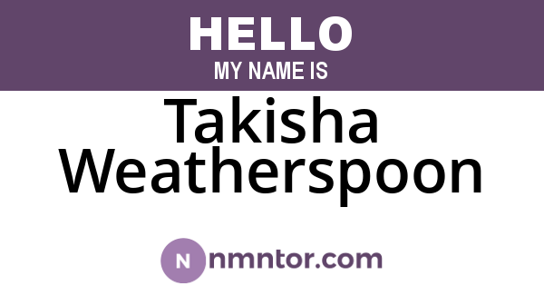 Takisha Weatherspoon