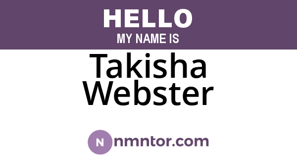 Takisha Webster