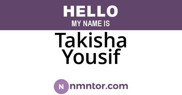 Takisha Yousif