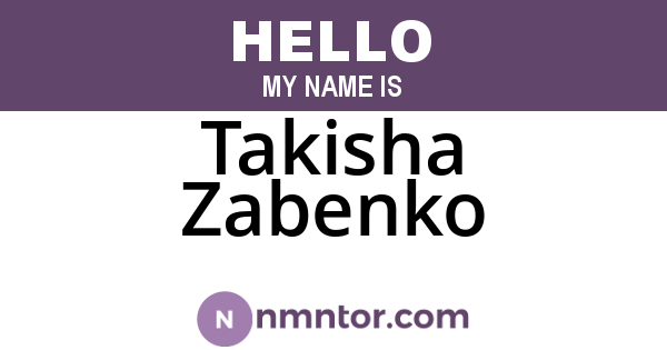 Takisha Zabenko