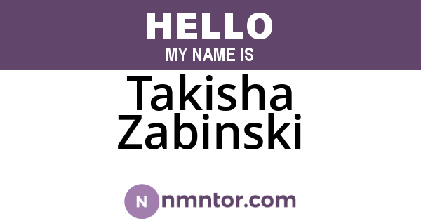 Takisha Zabinski