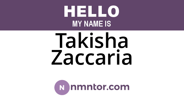 Takisha Zaccaria