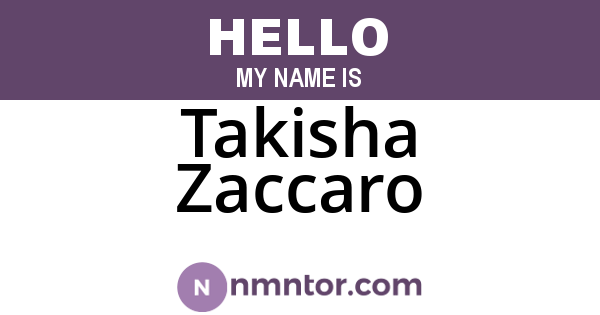 Takisha Zaccaro