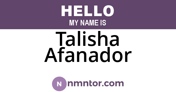 Talisha Afanador