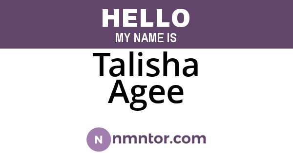 Talisha Agee