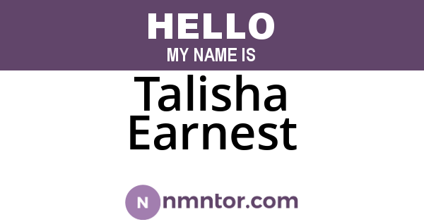 Talisha Earnest