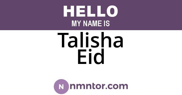 Talisha Eid