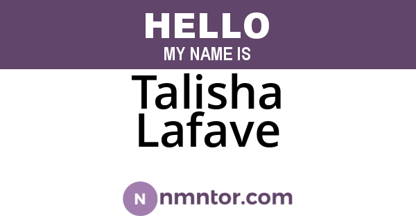 Talisha Lafave