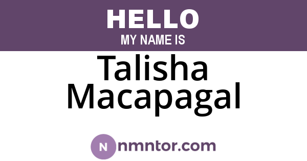 Talisha Macapagal