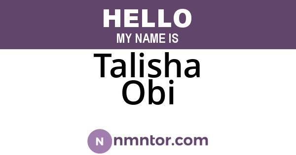 Talisha Obi