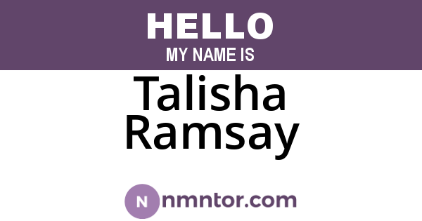 Talisha Ramsay