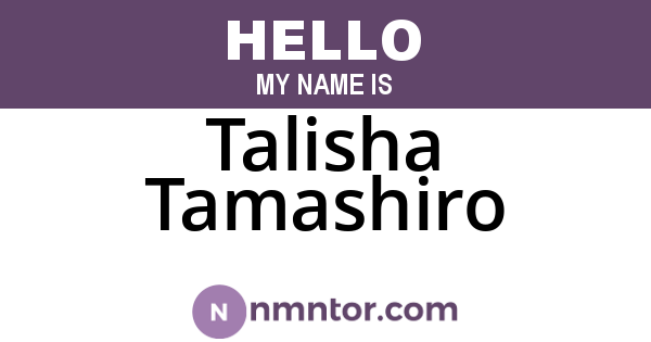 Talisha Tamashiro