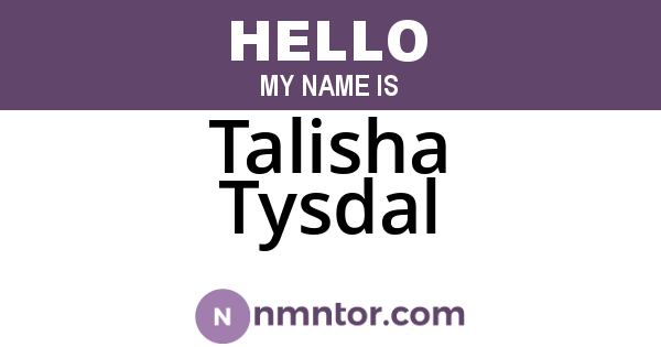 Talisha Tysdal