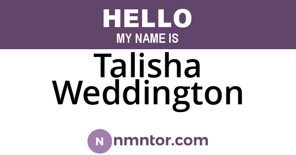 Talisha Weddington