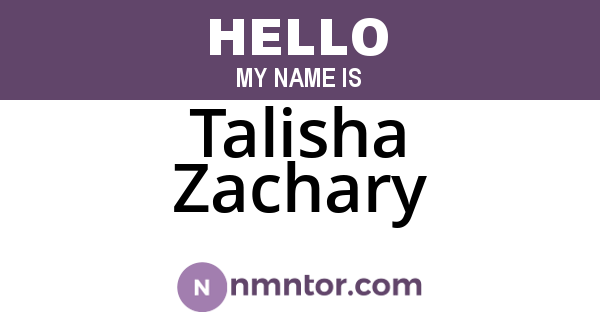 Talisha Zachary