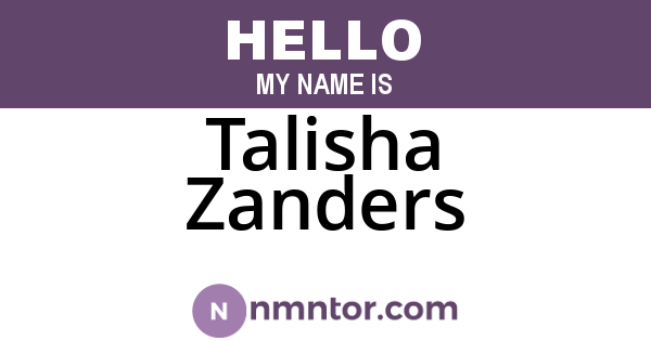 Talisha Zanders