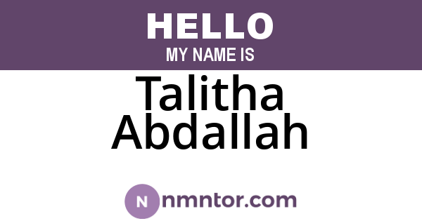 Talitha Abdallah