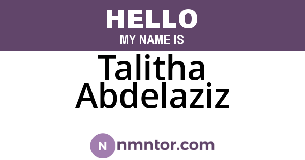 Talitha Abdelaziz