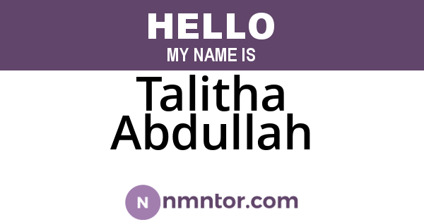 Talitha Abdullah