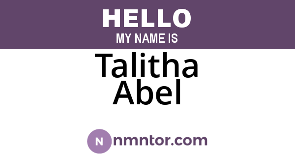 Talitha Abel