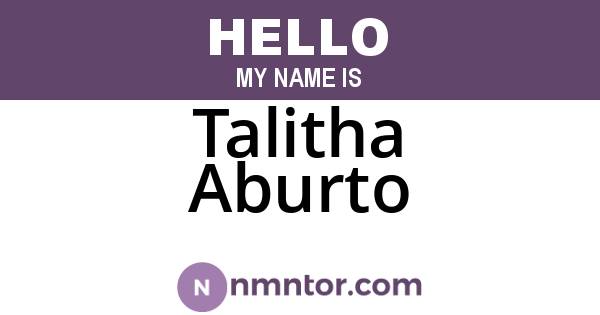 Talitha Aburto