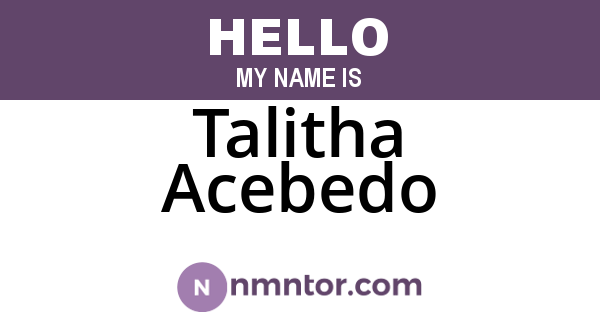 Talitha Acebedo