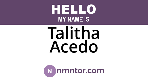 Talitha Acedo