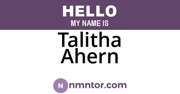 Talitha Ahern