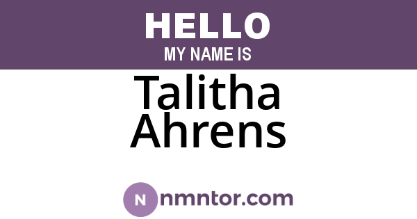 Talitha Ahrens