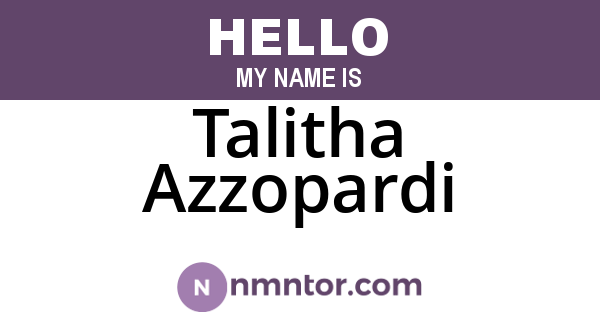 Talitha Azzopardi