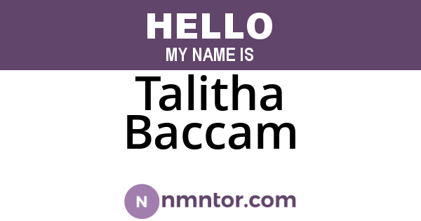 Talitha Baccam