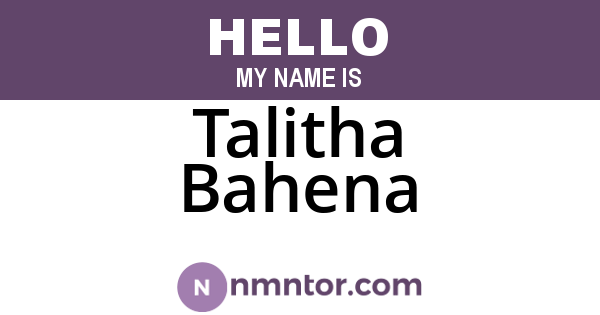 Talitha Bahena