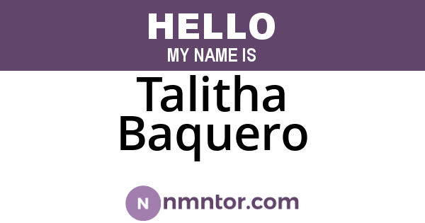 Talitha Baquero
