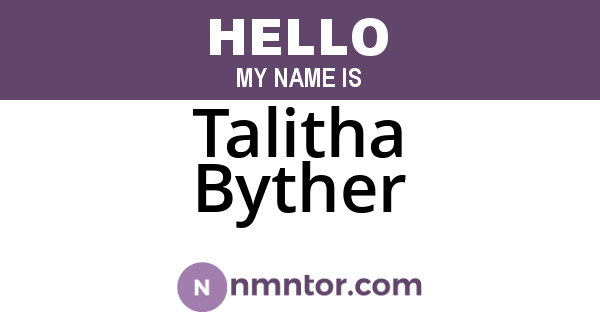 Talitha Byther