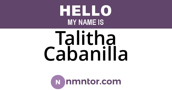 Talitha Cabanilla